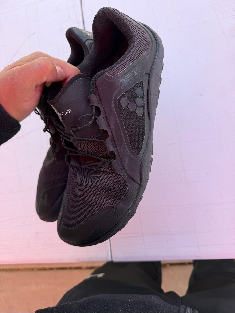 Vivo Barefoot Men's Black Athletic Minimalist Mesh Runner